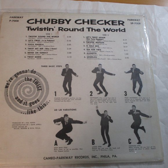 Vtg 1961 King of Twist Chubby Checker Vinyl LP Record Twistin Round the World - Picture 2 of 6